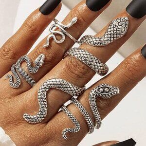 Snake Stackable Rings for Women Snake Jewelry Set